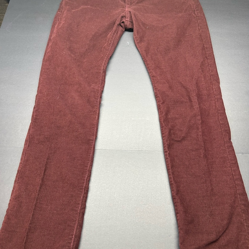 J. Crew Men’s‎ Straight Corduroy Jeans in Deep Red/Burgundy 34x32 style 484-Slim